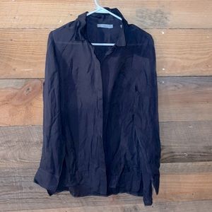 Vince button down blouse grey M